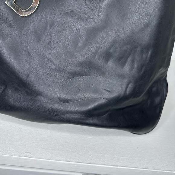 DKNY Black Saffiano Leather Double Zip Tote - Picture 9 of 11
